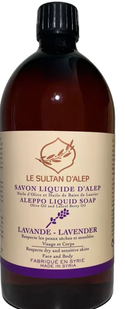Alepposåpe 30% Flytende Lavendel 1000ml