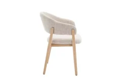 Alma Spisestol Beige Med Lyse Bein
