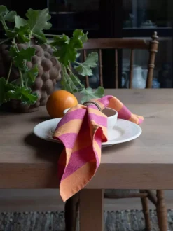 Amalia Orange/Rosa Serviett