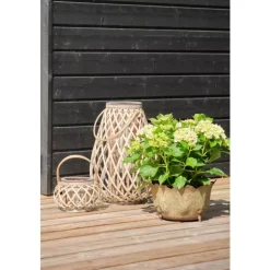 Amarone Lanterne Flettet naturmaterial m/glass D23 H30
