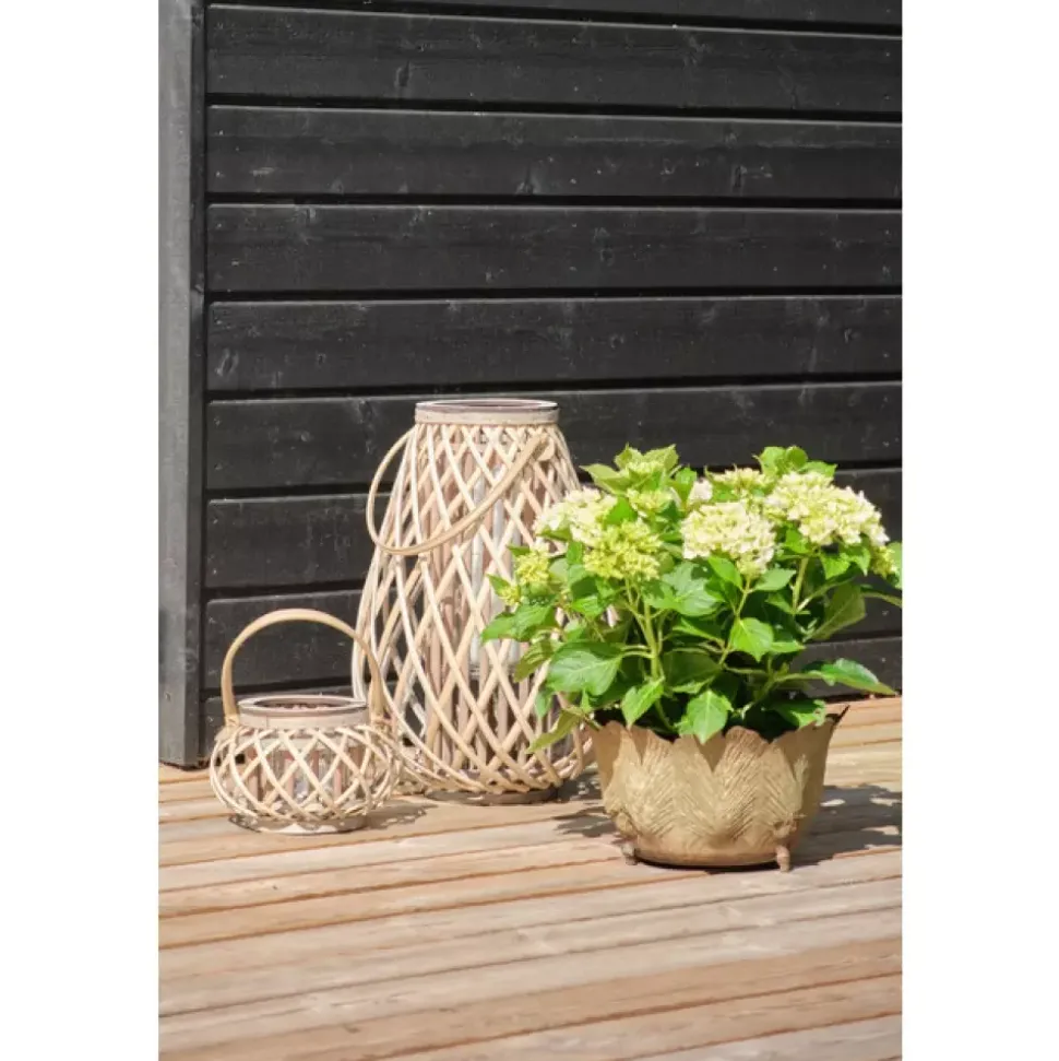 Amarone Lanterne Flettet naturmaterial m/glass D23 H30