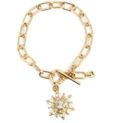 Armbånd 21,5cm Snow flake crystal G
