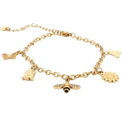 Armbånd Med Charms Rustfritt Stål Gull