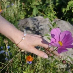 Armbånd Med Ferskvannsperler, Steel G