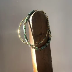 Armbånd Med Grønne Stener G