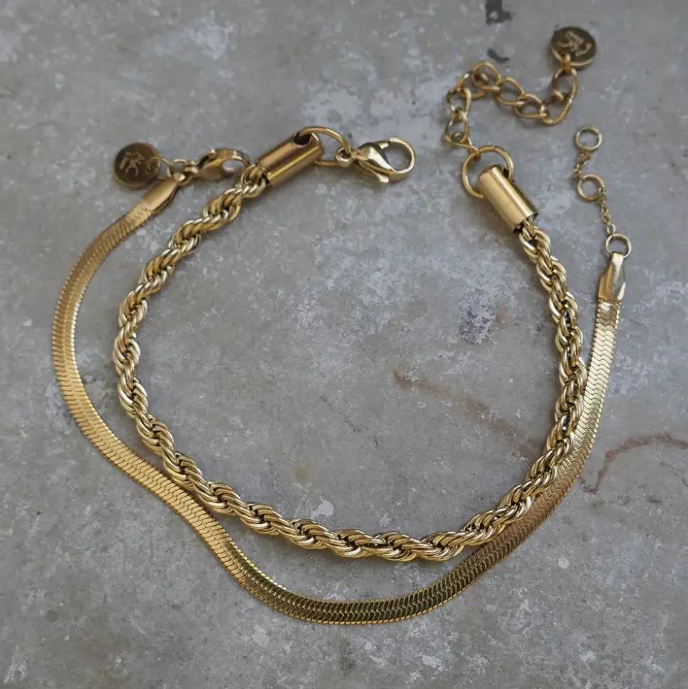 Armbånd - Unisex - Gull Steel Snakechain