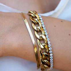 Armbånd - Unisex - Gull Steel Snakechain