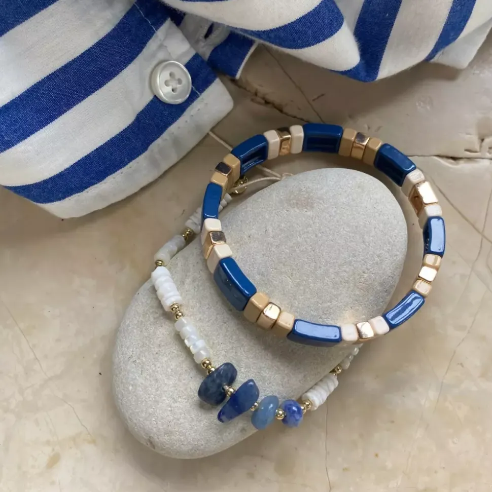 Armbånd, White Delight, Blue