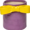 Au Maison Urtepotte M/Sløyfe Fiolett/Gul H11xD9,5 Cm