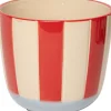 Au Maison Urtepotte M/Striper Rød/Lys Blå H13xD15 Cm