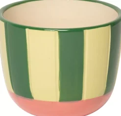 Au Maison Urtepotte M/Striper Grønn/Rosa H7,5xD10 Cm