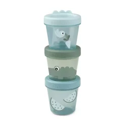 Baby Food Container S/3 Croco Green