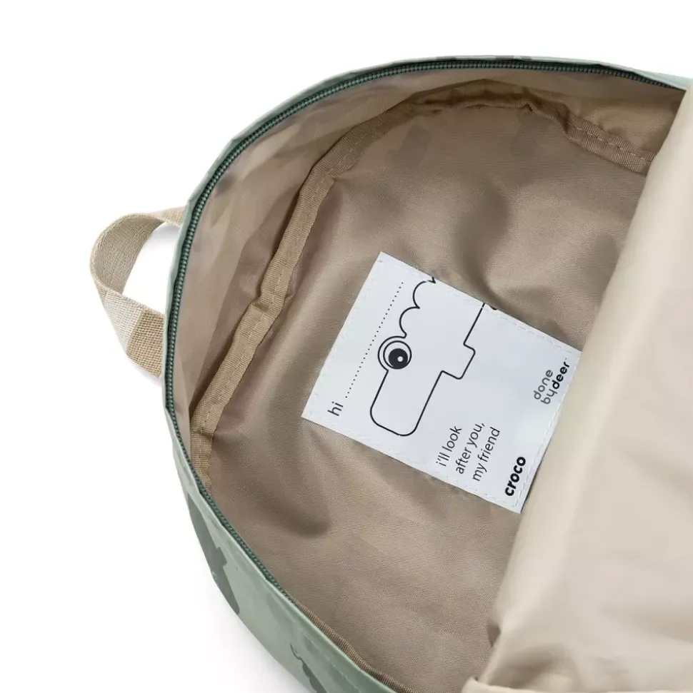 Barneryggsekk Croco Grønn 10 L