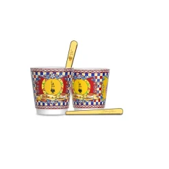 Bialetti - D&G - Kopp og rørepinne 4 deler - 7 cl