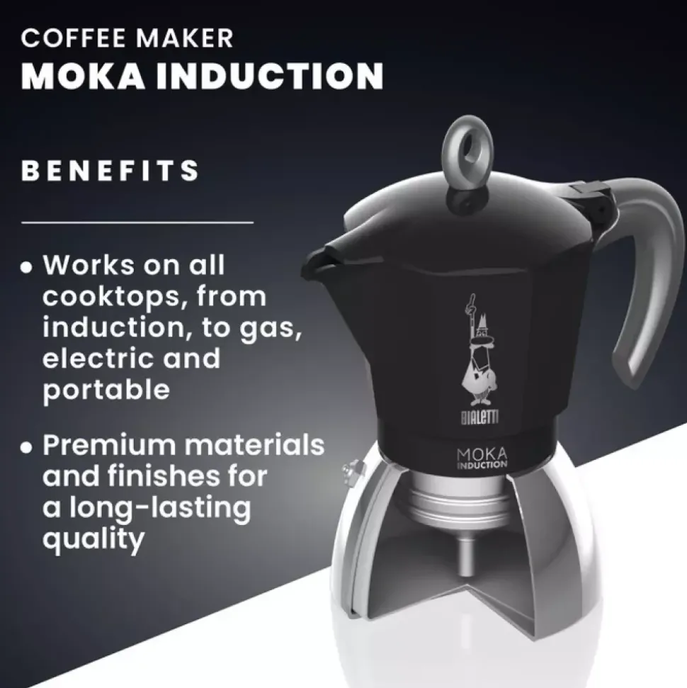 Bialetti - Mokka induction - Espressokoker 6 kp - 28 cl