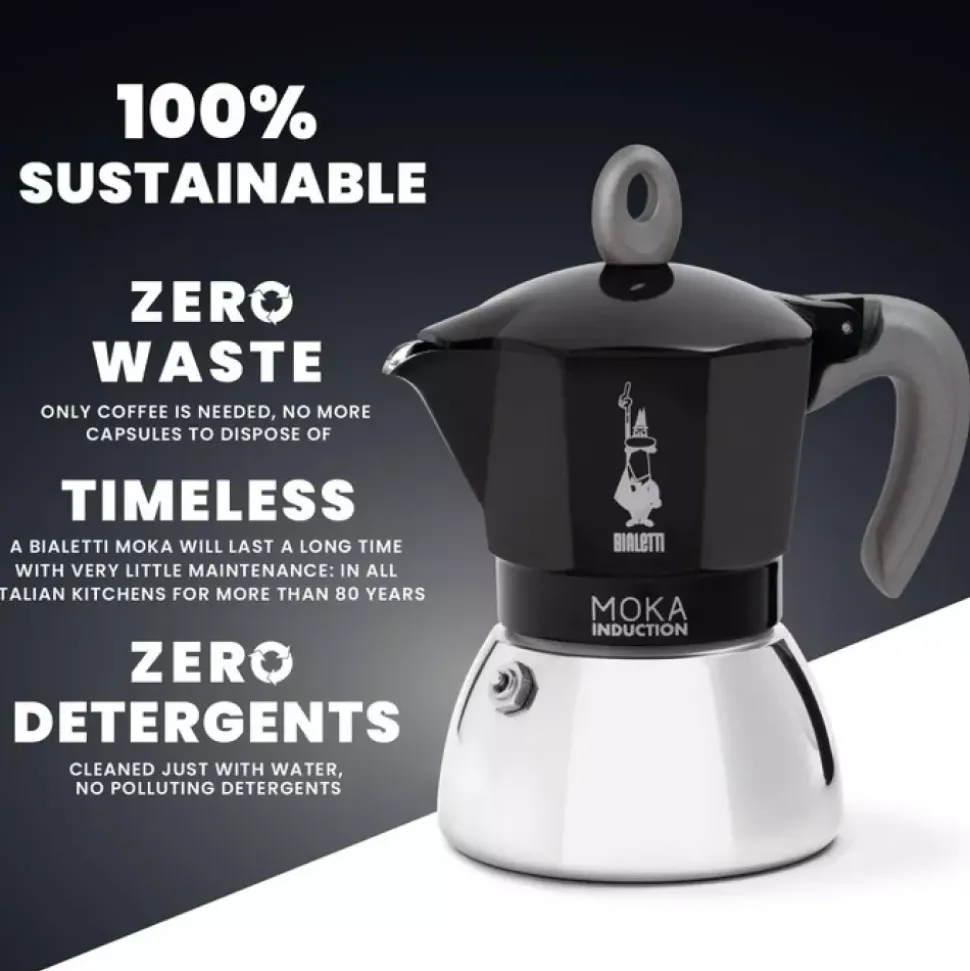 Bialetti - Mokka induction - Espressokoker 6 kp - 28 cl