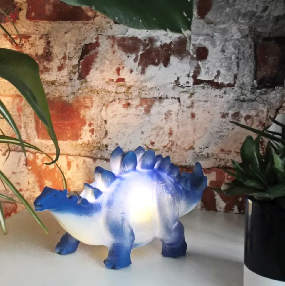 Blå Stegosaurus Mini Led Lampe