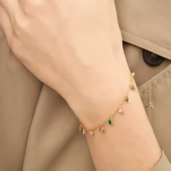 Boho Armbånd Grønn/Rosa