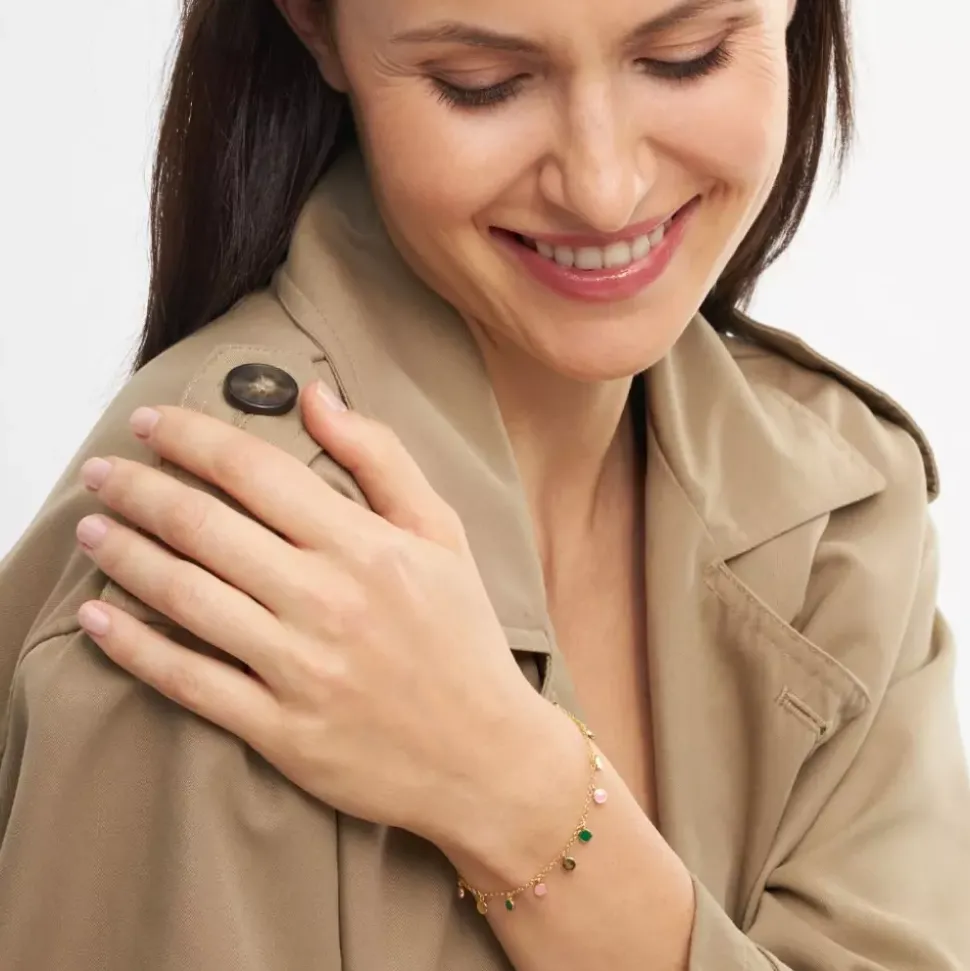 Boho Armbånd Grønn/Rosa