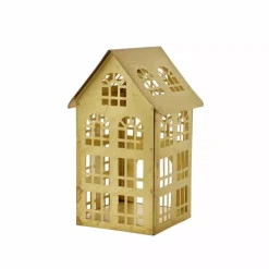 Bolille Dekorhus 12x10x20 cm Lys Gull