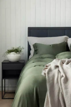 Borås Cotton Bliss Sengesett 200X220/2*50X70 Oliven