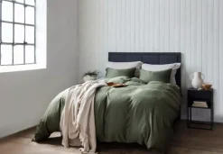 Borås Cotton Bliss Sengesett 140X220/50X70 Oliven