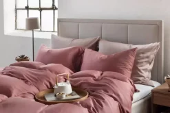 Borås Cotton Bliss Sengesett 140X200/50X70 Aubergine