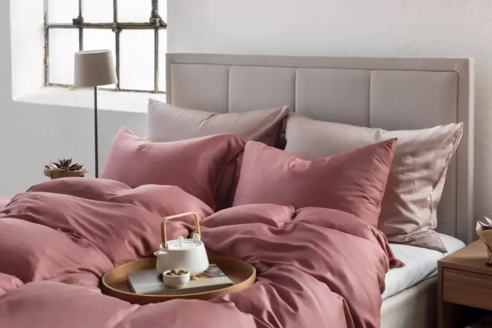 Borås Cotton Bliss Sengesett 140X200/50X70 Aubergine