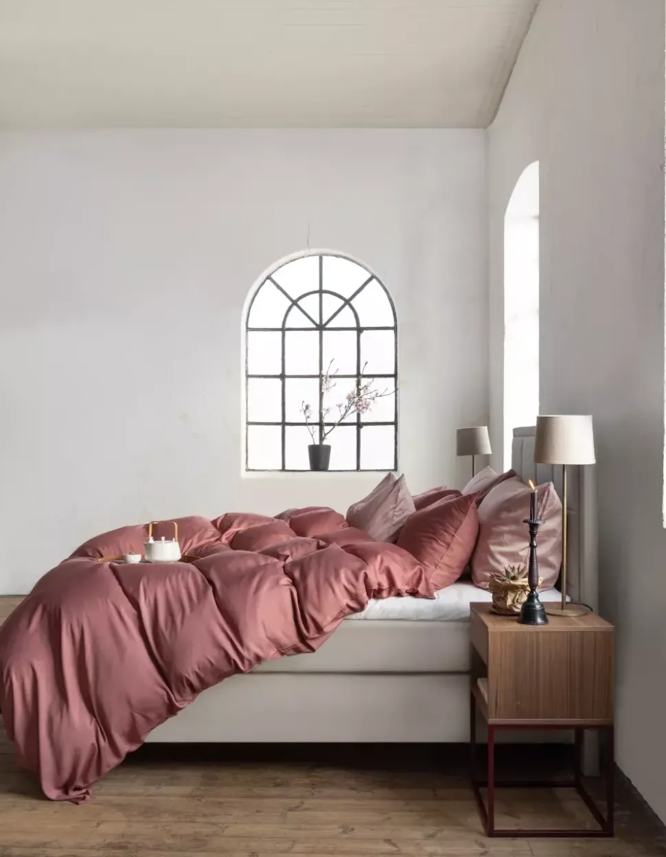 Borås Cotton Bliss Sengesett 140X200/50X70 Aubergine