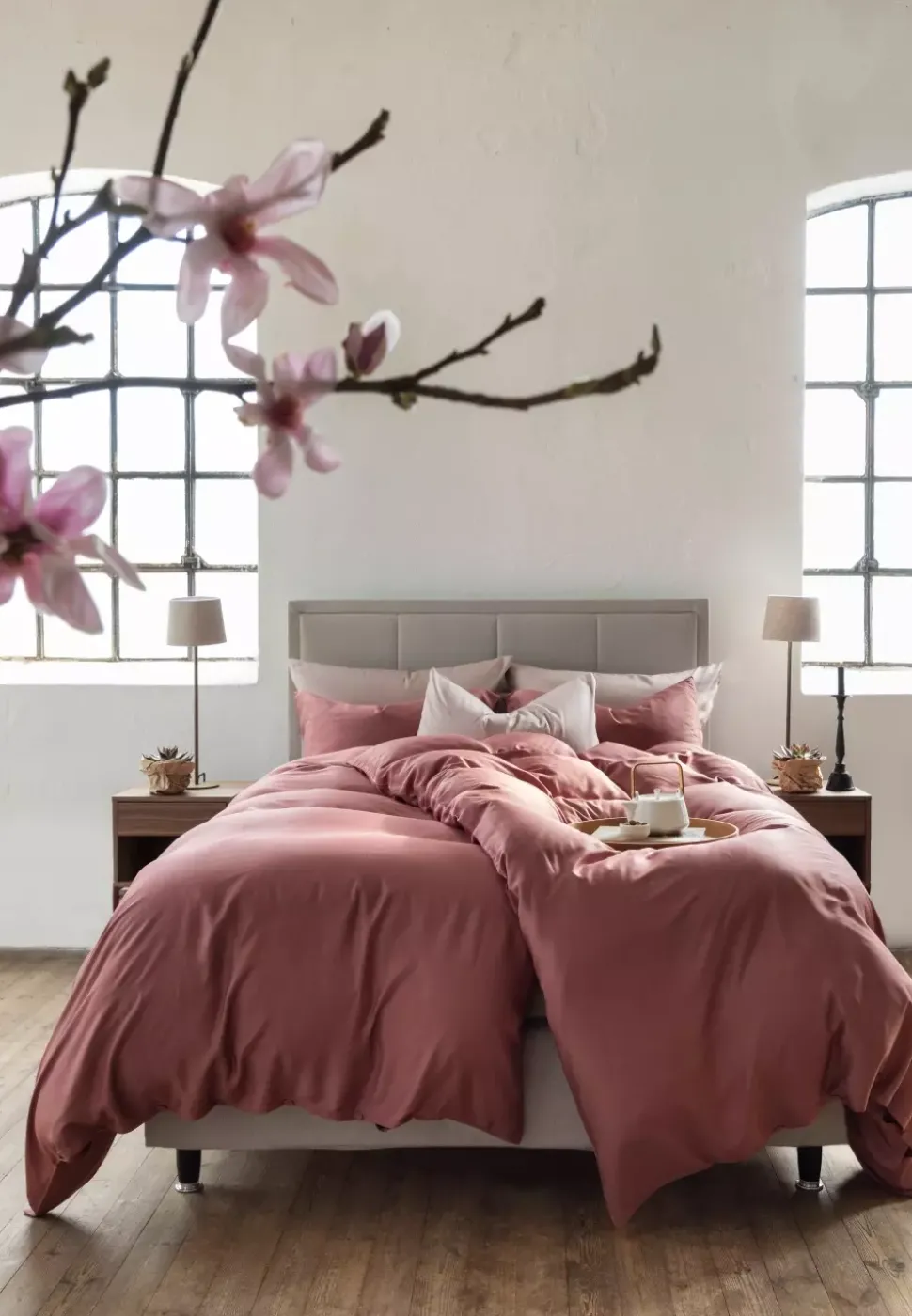 Borås Cotton Bliss Sengesett 140X200/50X70 Aubergine