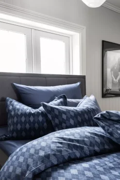 Borås Cotton Charlie sengesett 140x200/50x70 Blå