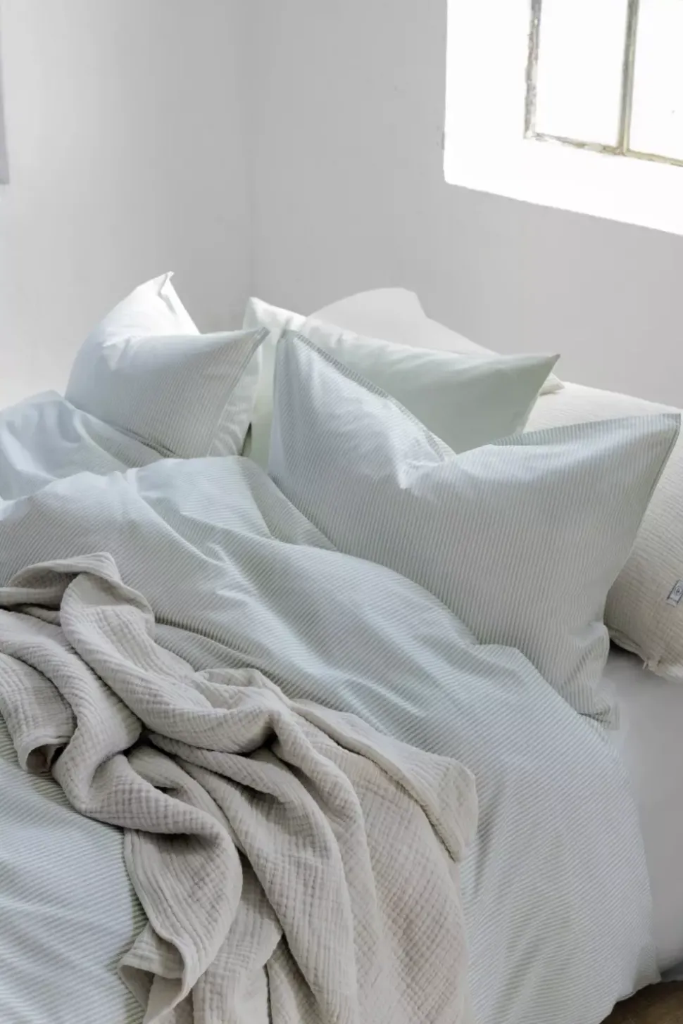 Borås Cotton Cille sengesett 140x200/50x70 Grønn