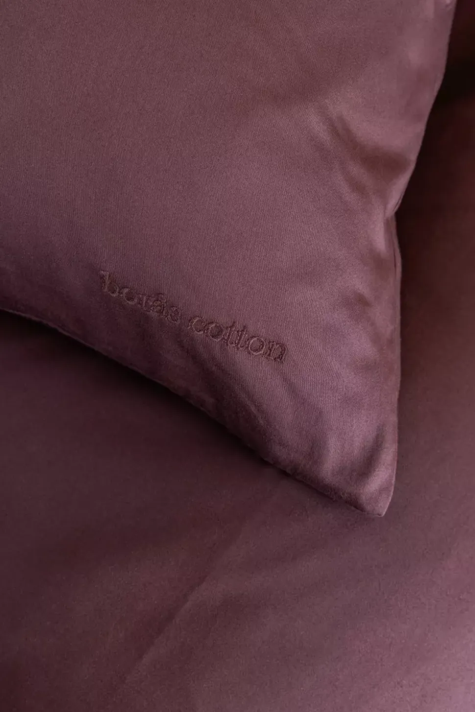 Borås Cotton Cloud Sengesett 140X220/50X70 Aubergine