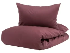 Borås Cotton Cloud Sengesett 140X220/50X70 Aubergine