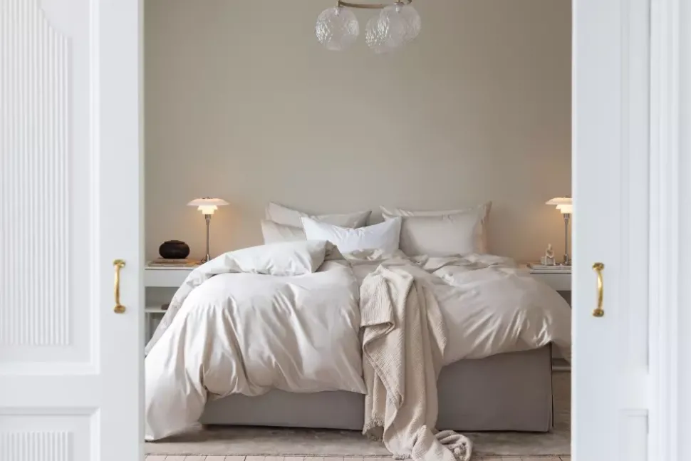 Borås Cotton Cloud Sengesett 140x200/50x70 Lys Beige