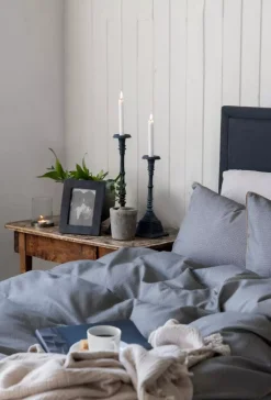 Borås Cotton Enzo Sengesett 140X220/50X70 Grå