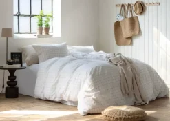 Borås Cotton Lumi sengesett 200x220/2*50x70 Taupe