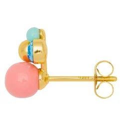Bouquet Burnt Coral Ørering 1 stk Forgyldt