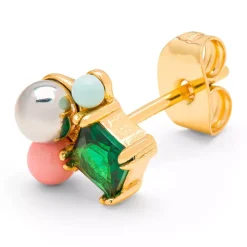 Bouquet Green Bling Ørering 1 stk Forgyldt