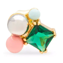 Bouquet Green Bling Ørering 1 stk Forgyldt
