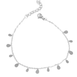 Bracelet steel 16,5cm + extn. w/drops SP