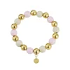 Brea Emaljert 10mm Armbånd Rosa/Gull