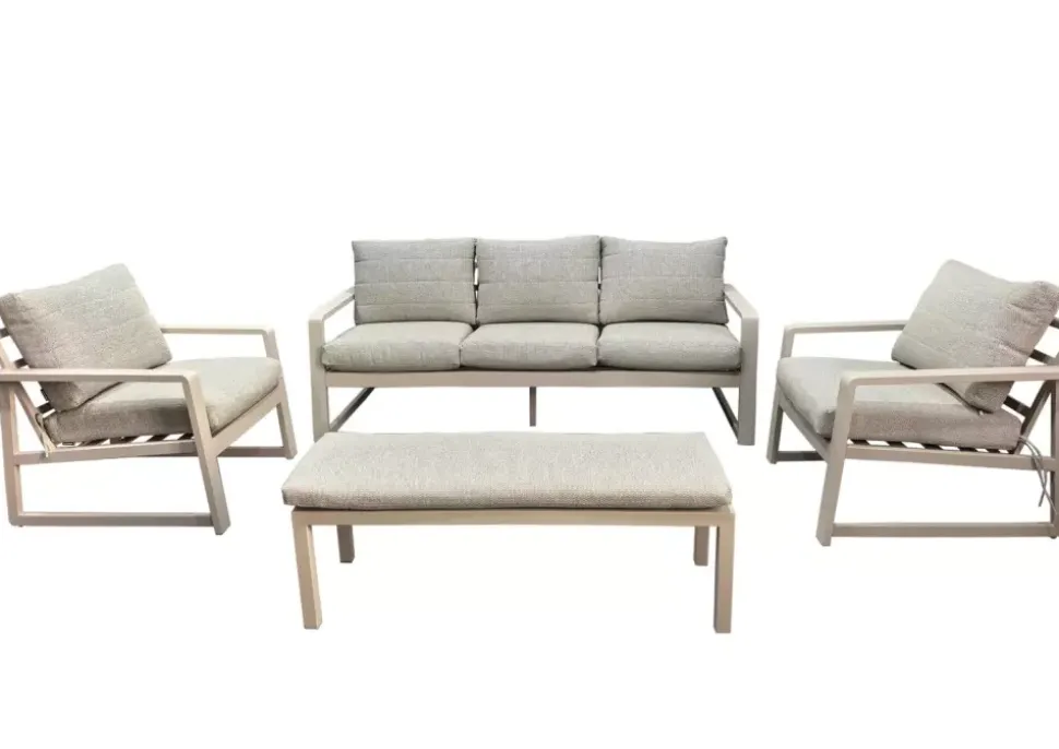 Brevik Spisegruppe Beige Inkl Bord