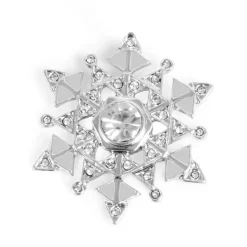 Brosje Snøkrystall D2,8cm, Love From Norway