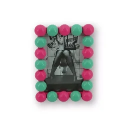 Bubbles Ramme 18,5x13,5 Neon Rosa/Mint
