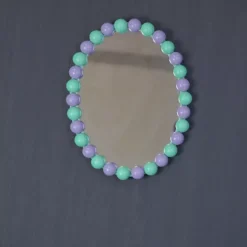 Bubbles Speil 22x29 Mint/Lilla