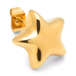 Bubble Star Øredobb Gullbelagt 1 stk