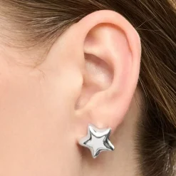 Bubble Star Øredobb Sølvbelagt 1 stk