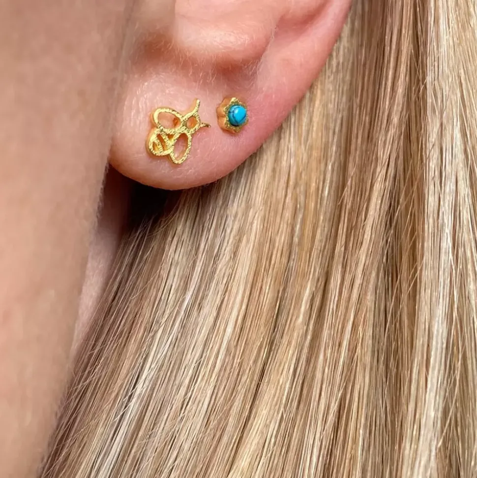Bzzzz Ørering 1 stk Forgyldt