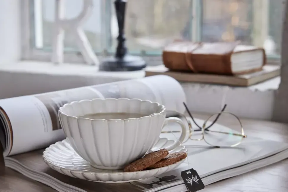 Camille Kopp Med Skål Offwhite